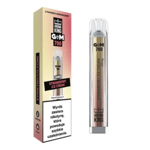 Aroma King 700 GEM BAR 20mg Strawberry Ice Cream