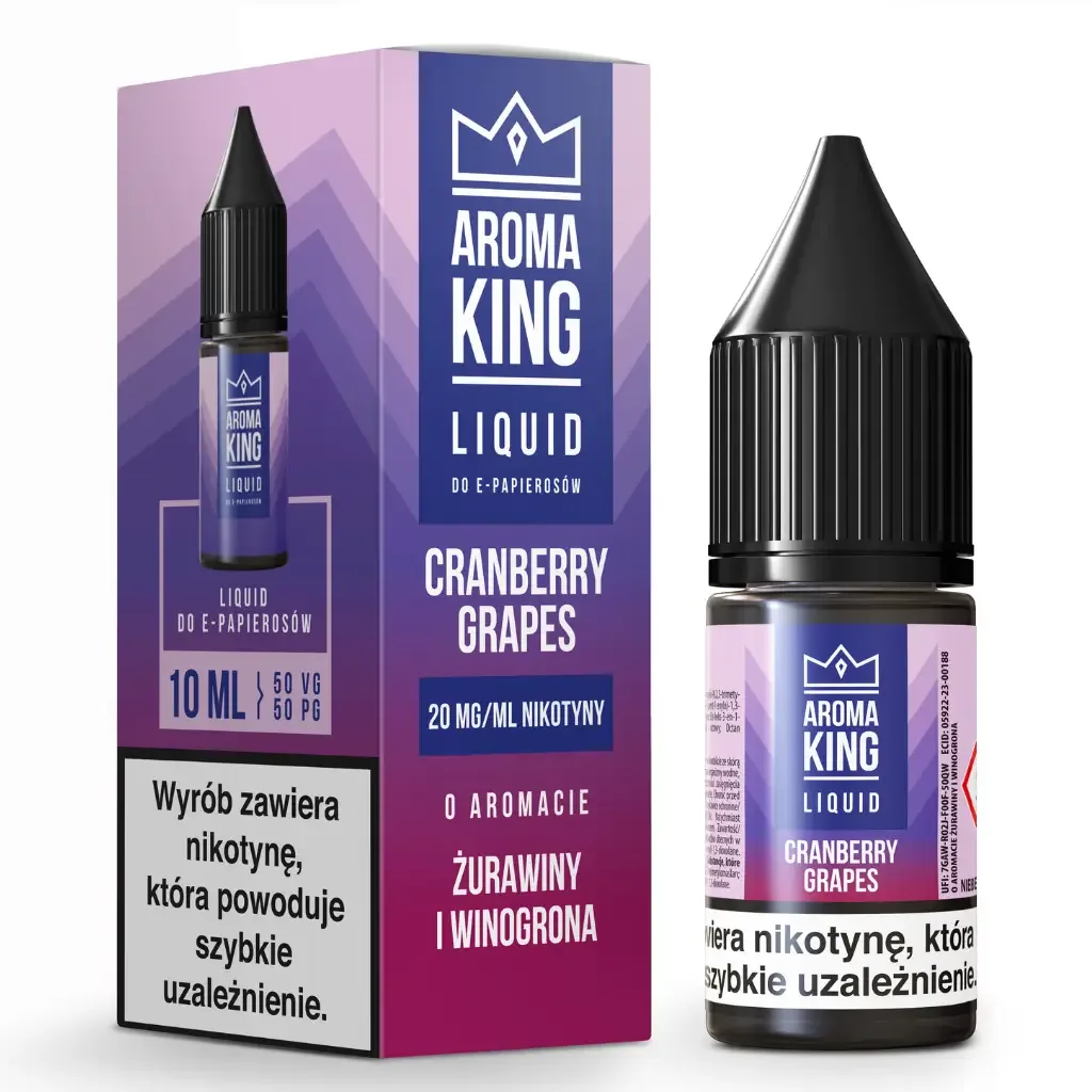 Aroma King Liquid 10ml 20mg Cranberry Grapes NEW