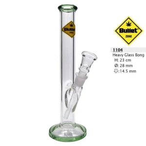 Bongo Szklane Bullet Green Cylinder 23cm