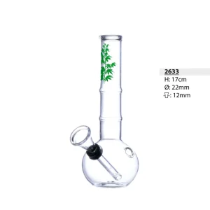 Bongo Szklane Bullet Kugel Green Leaves 17cm