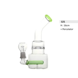 Bongo Szklane Bullet Oil Bong Green Dabbing 16cm