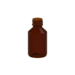 Butelka PET bursztynowa z korkiem poj. 100ml