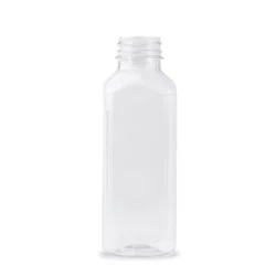 Butelka PET kwadratowa z korkiem 1L (bia艂a)