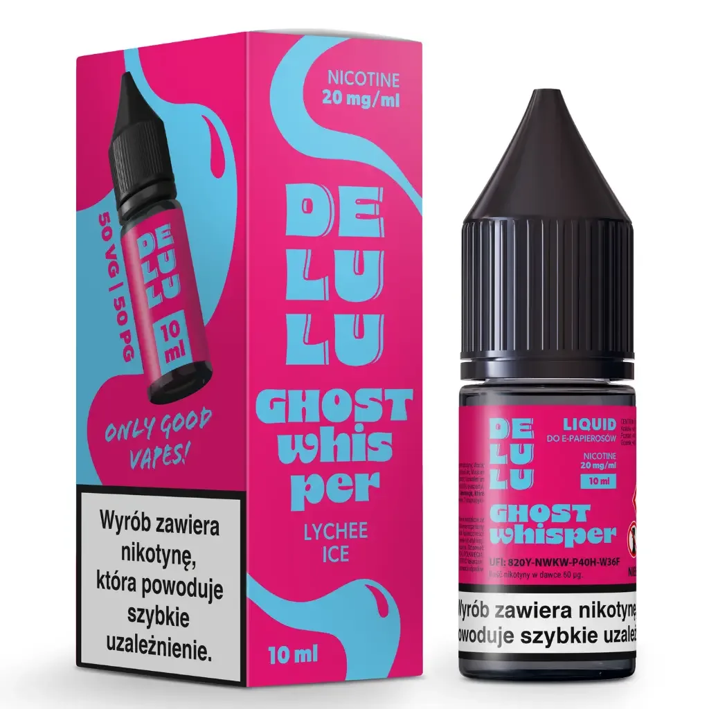 DELULU Liquid 10ml 20mg Ghost Whisper / Lychee Ice