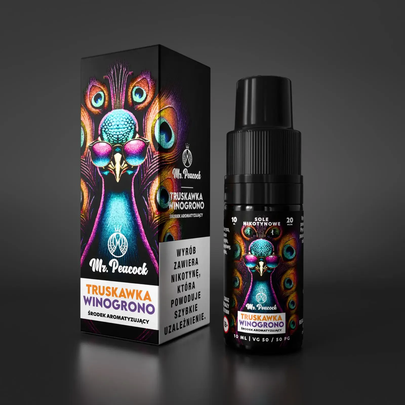 Liquid Mr. Peacock 10ml 20mg Truskawka Winogrono