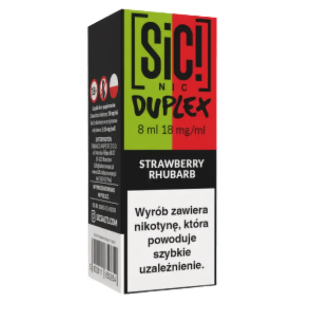 Liquid SiC! NIC 8ml Strawberry Rhubarb 18mg