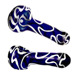 Lufka szklana Biało-Niebieska 10cm