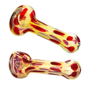 Lufka szklana Czerwone Kropki 11cm