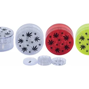 Młynek Akrylowy Cannabis Leaf 50mm 3 częściowy