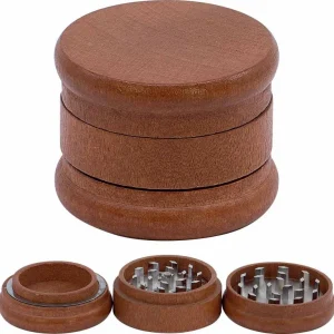 Młynek drewniany Ciemny 60mm 3 częściowy