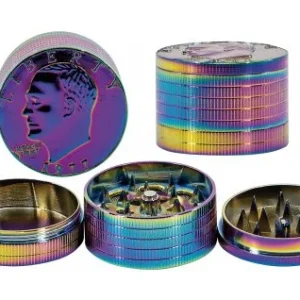 Młynek metalowy Rainbow Coin 40mm 3 częściowy