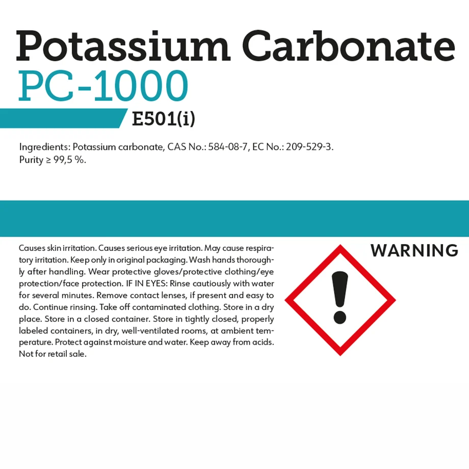 Potassium Carbonate PC-1000 25 kg