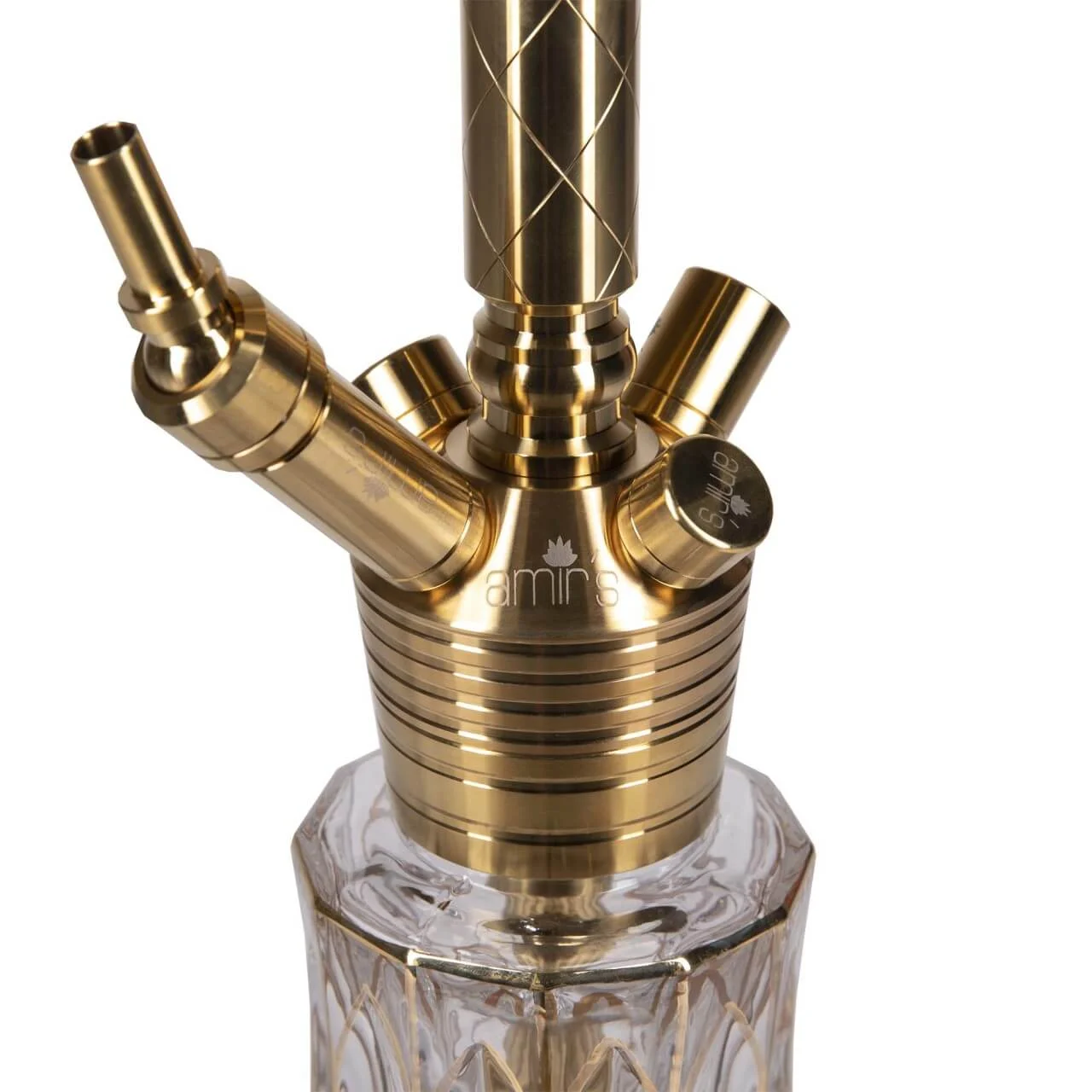 Shisha Amirs Luxury Hookah Karat Y Clear Gold - Image 2