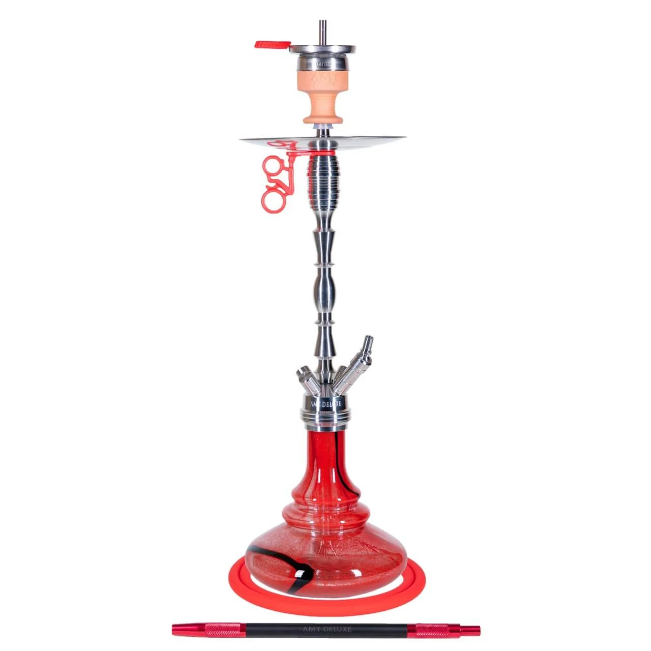 Shisha AMY Deluxe Hammer Steel Red