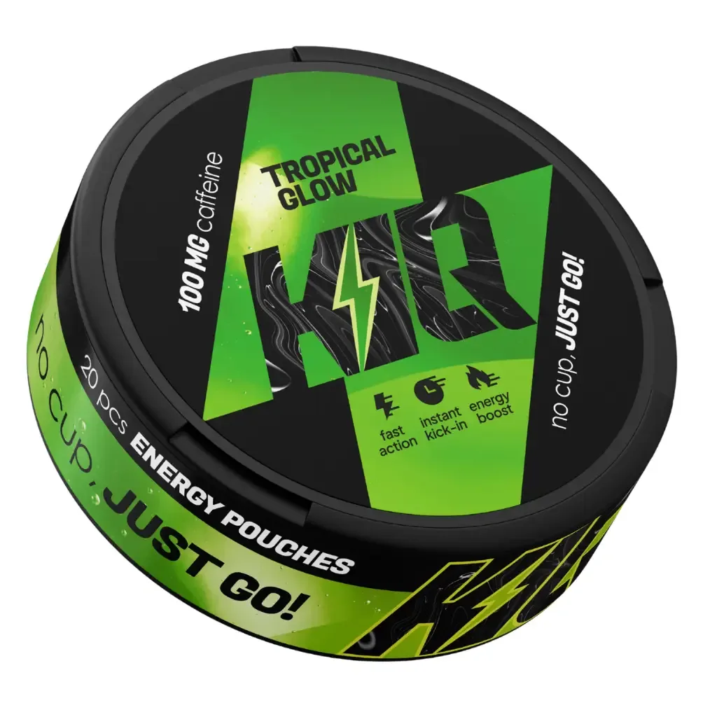 SNUS KIQ ENERGY 100mg Caffeine Tropical Glow