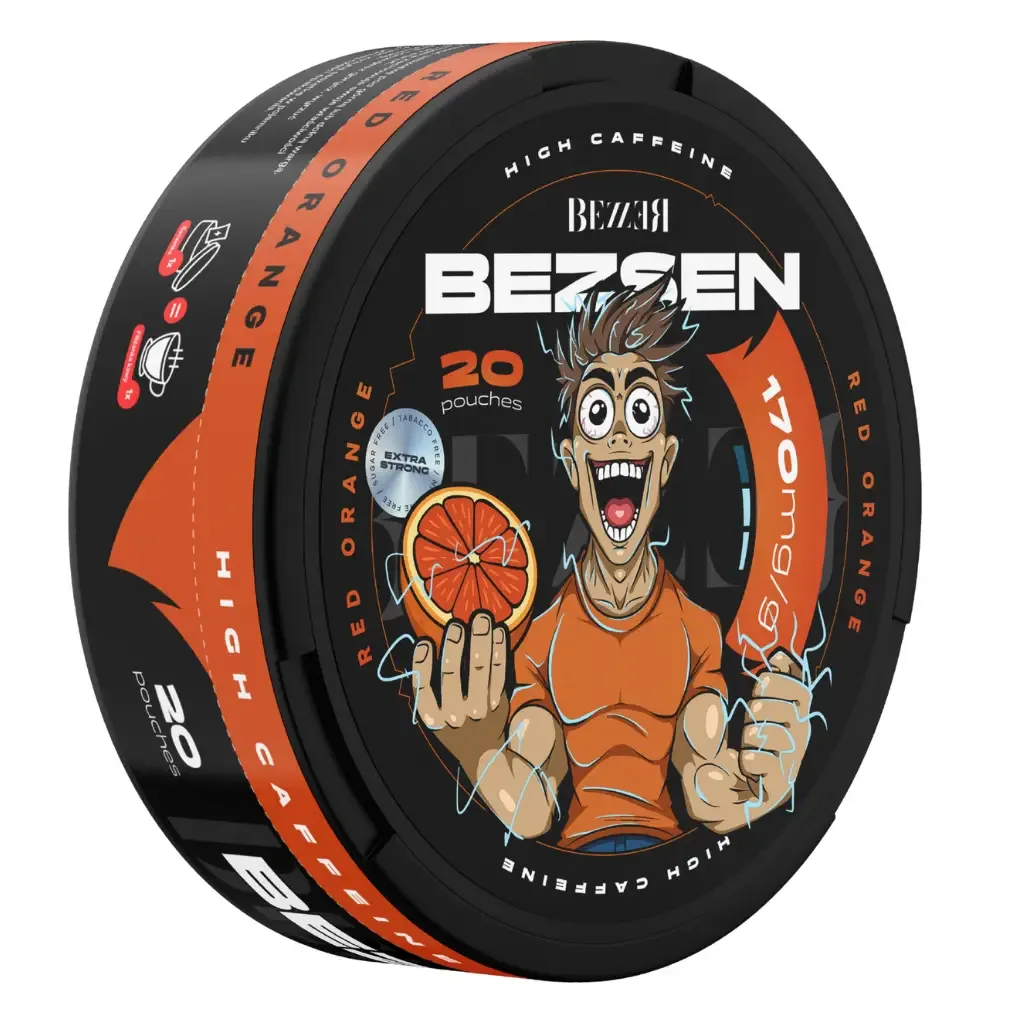 SNUS Kofeinowy BEZZER 170mg Caffeine Red Orange