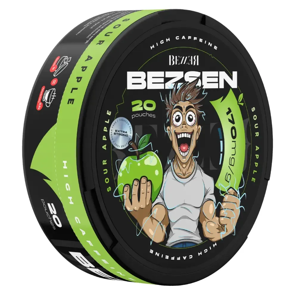 SNUS Kofeinowy BEZZER 170mg Caffeine Sour Apple
