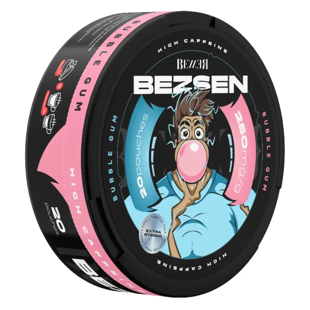 SNUS Kofeinowy BEZZER 250mg Caffeine Bubble Gum