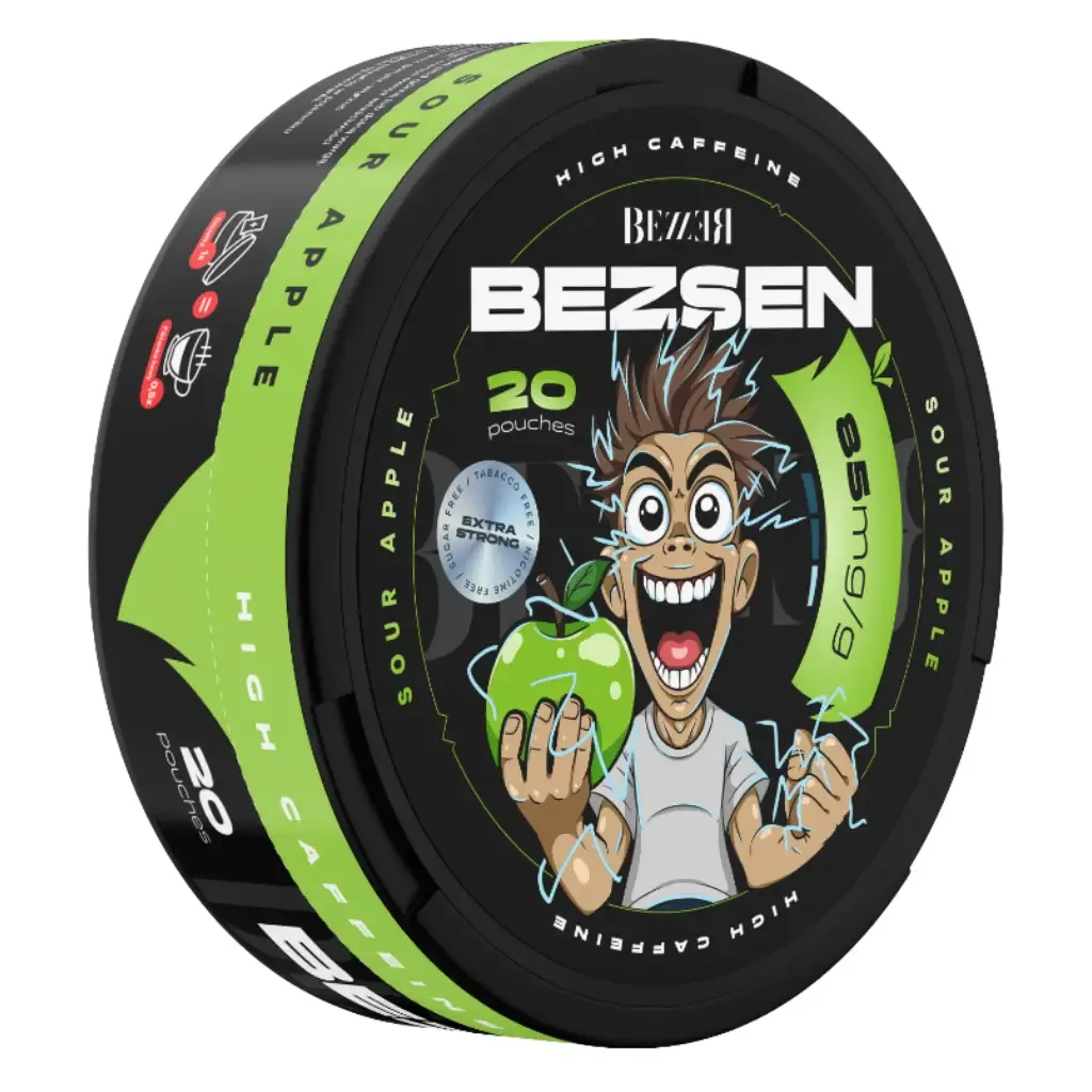 SNUS Kofeinowy BEZZER 85mg Caffeine Sour Apple