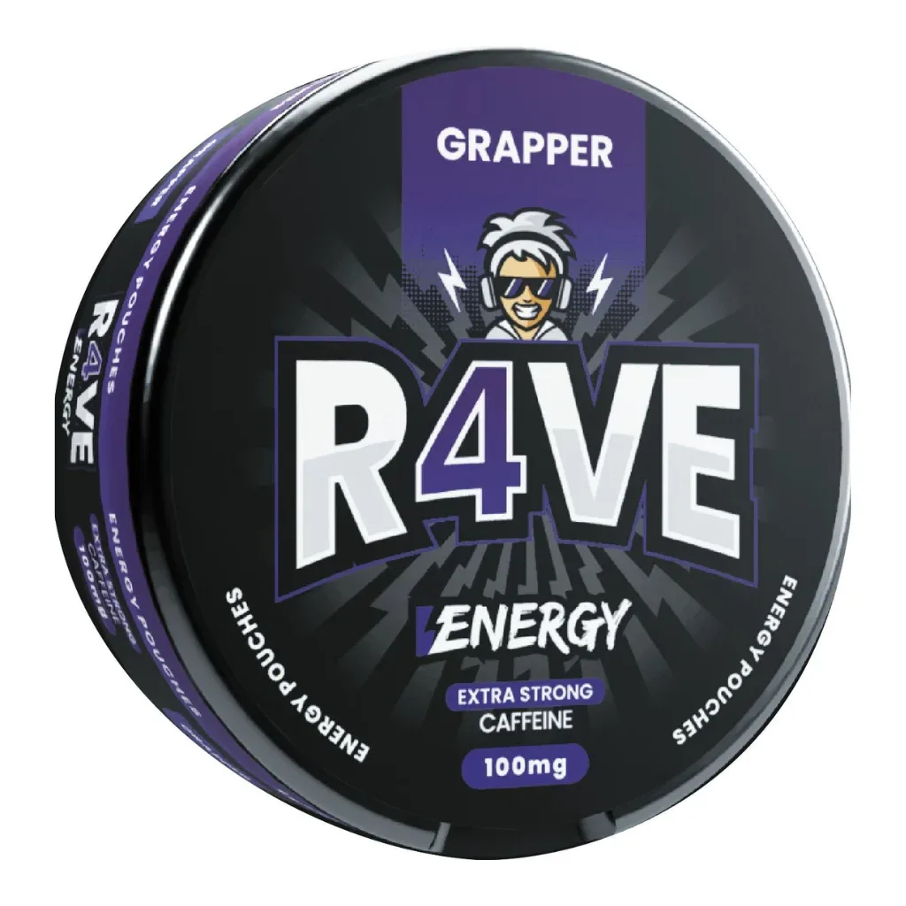 Snus R4VE ENERGY 100mg Caffeine Grapper