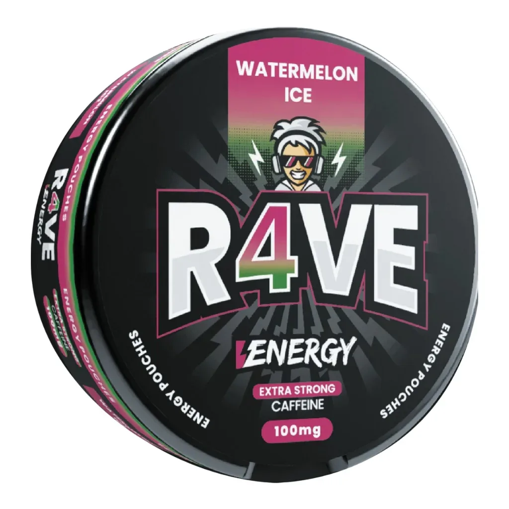 Snus R4VE ENERGY 100mg Caffeine Watermelon Ice