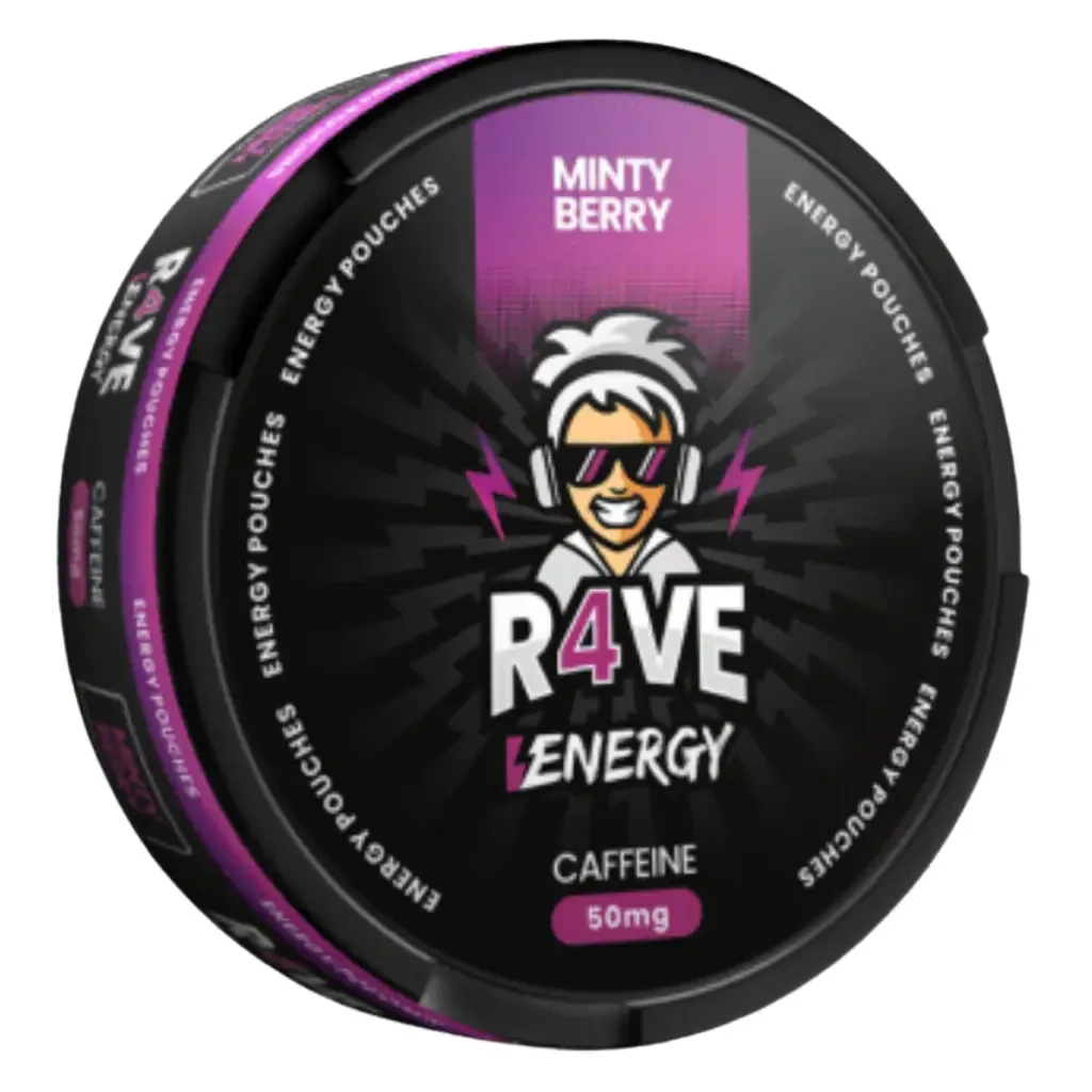 Snus R4VE Energy 50mg Caffeine Mint Berry