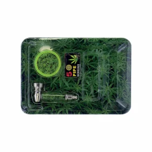 Zestaw Tacka Lufka Młynek i Sitka Green Leaf